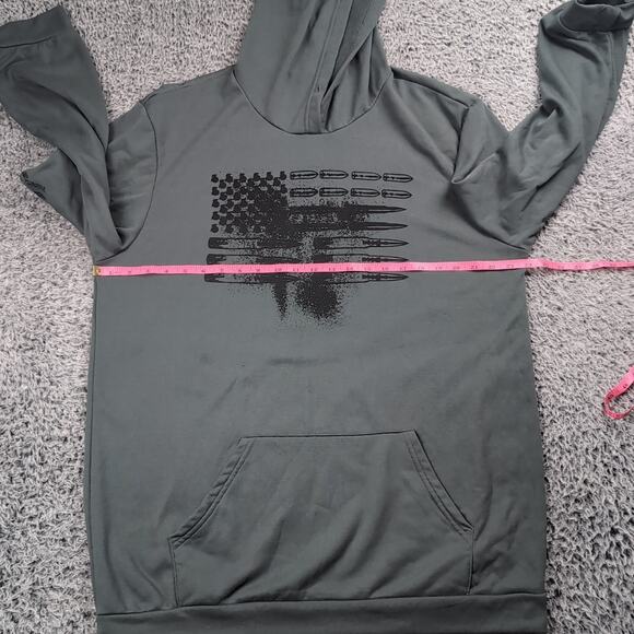 Grunt Style Hoodie Adult Extra Large Gray Sweatshirt Fleece Bullets Military Men - Picture 2 of 5